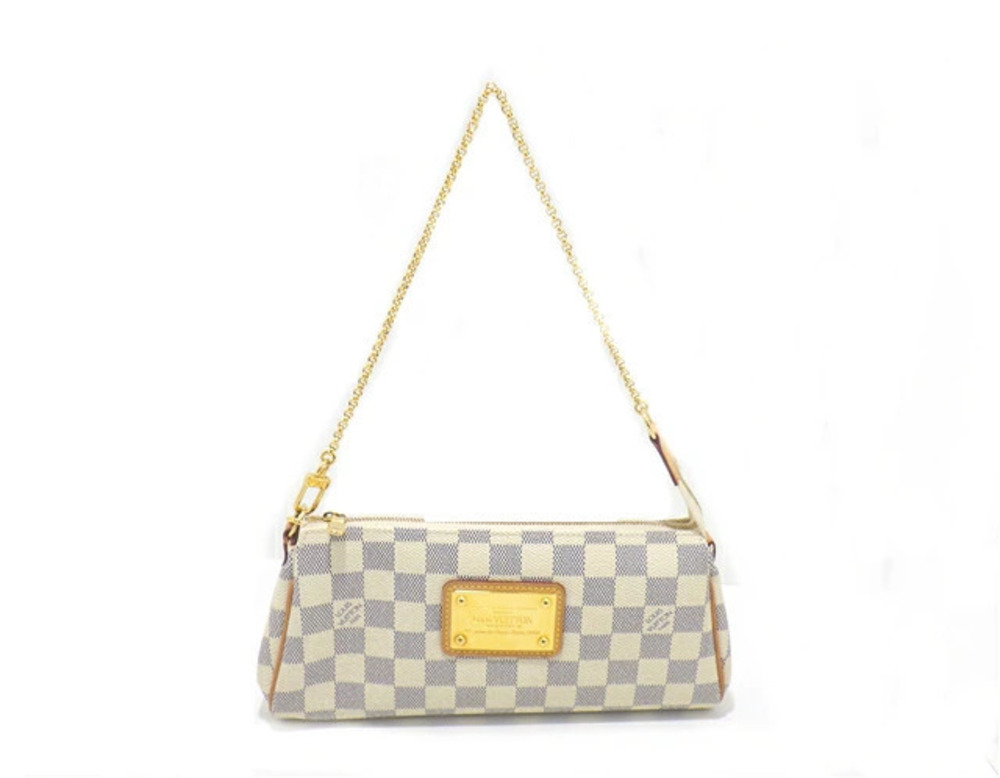 LOUIS VUITTON Bag Eva Shoulder Damier Azur White